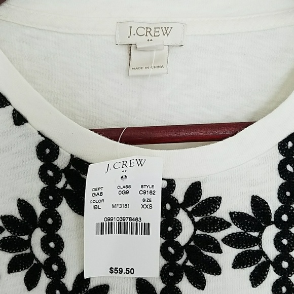 NWT JCREW 3/4 sleeve top - Picture 3 of 3